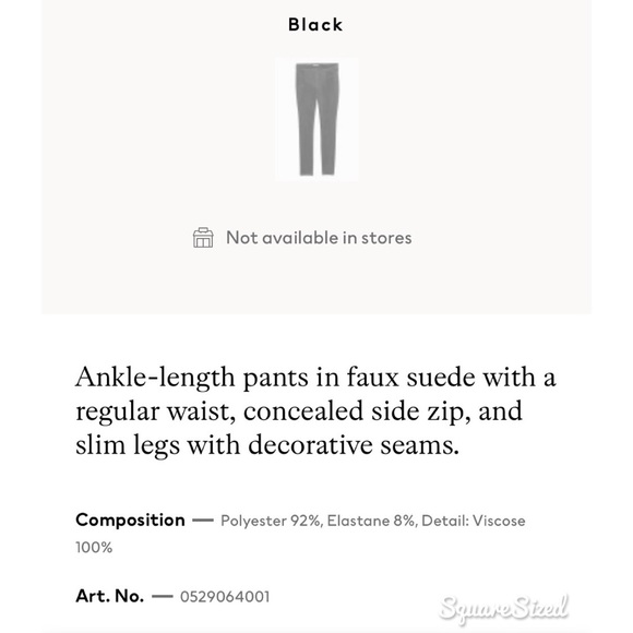 High Quality Faux Suede Leather Microsuede Black Skinny Pants 4 - Picture 4 of 4